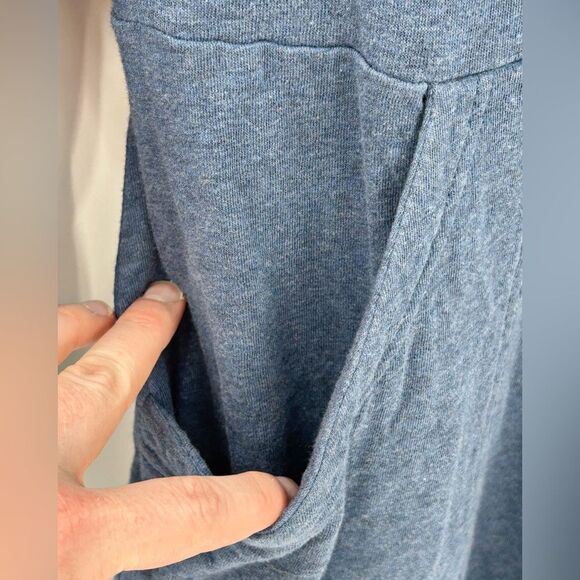 Free People Seeking Heart Mini Dress Soft Ocean Blue Button Up Dress Size Small - Picture 3 of 16